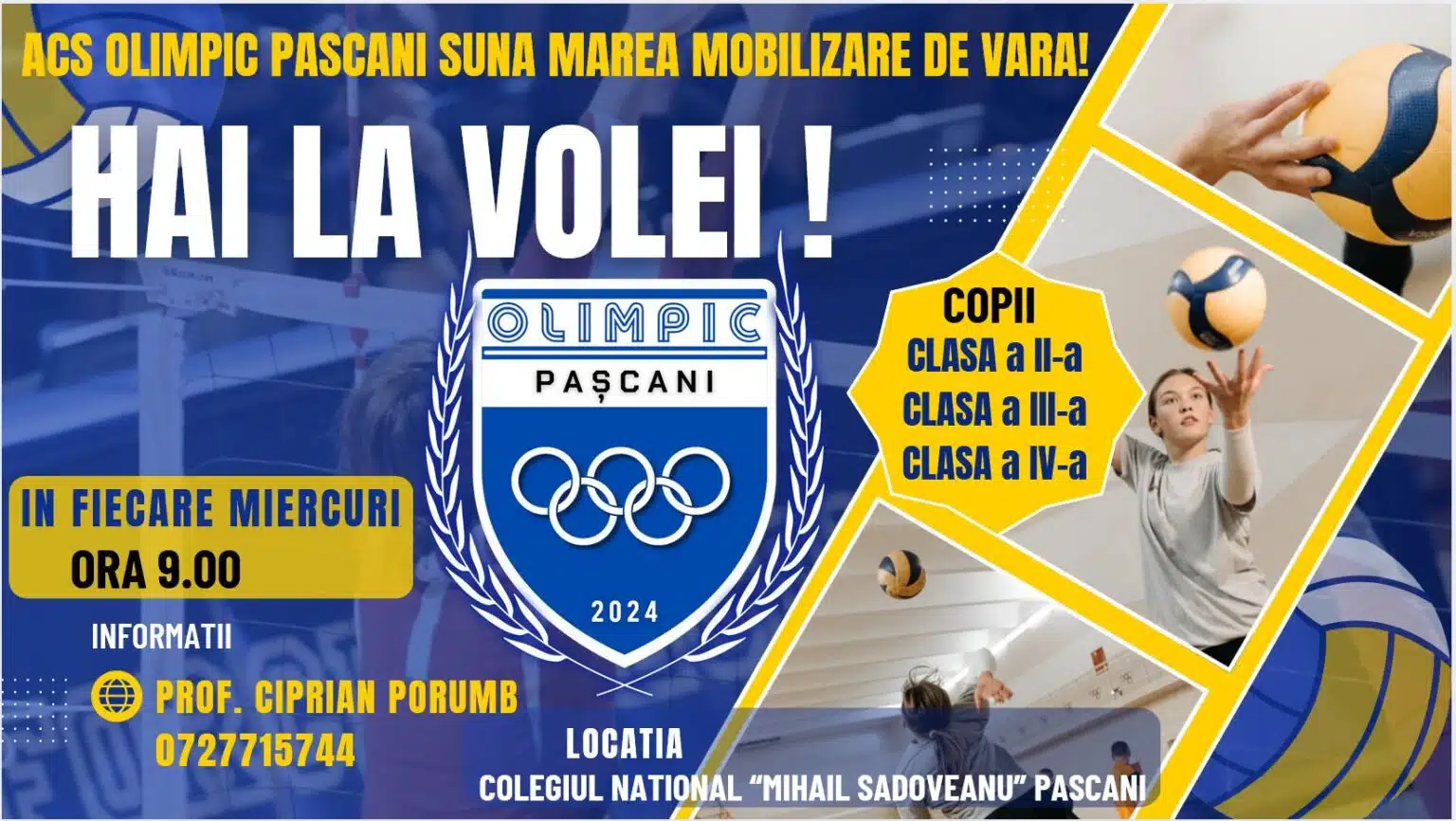 Bine ați venit la ACS Olimpic Pașcani, club sportiv dedicat fetelor pasionate de volei!
